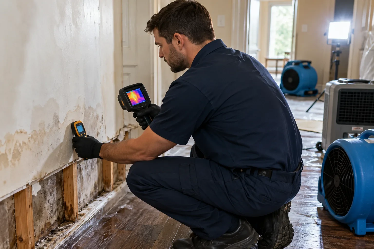 AC condensate drain line inspection in Florida home